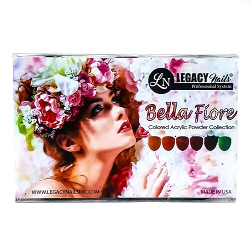 Legacy Nails Professional COLLECTION Acrylic Powder Kit 6 Colors Nail Art Set for Manicure DIY for Dip & Acrylic Nail Extensions (BELLA FIORE COLLECTION)