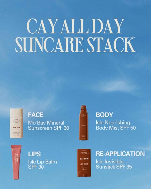Cay Skin Mo'Bay Mineral Sunscreen Drops SPF 30 – Broad Spectrum Face Sunscreen & Makeup Primer w/Sea Moss – Lightweight, Moisturizing Reef Safe Lotion with Natural Finish for All Skin Types – 1.7 oz.