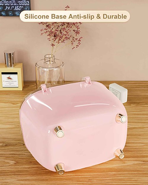 Anylady Lipstick Organizer For Vanity - Detachable Perfume Organizer (Thicken Upgraded), Lipstick Holder With Cover, Cosmetic Organizer (Pink)