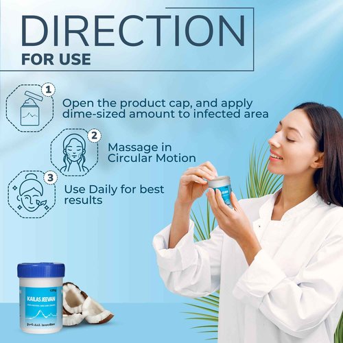 Kailas Jeevan Herbal & Natural Skincare Cream - 100% Natural Face Cream, Chemical-Free Cream, Skin Moisturizing Cream, Cracked Heels & Skin Soothing Cream, Skin Nourishing & Hydrating - 120g (2 Pack)