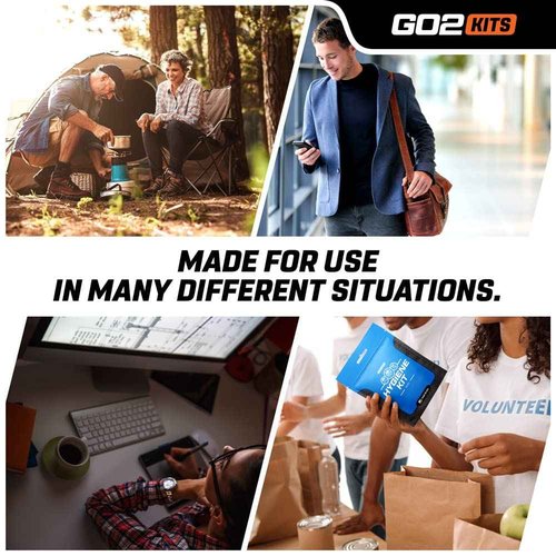 Go2Kits Ultimate Travel Toiletry Kit & PPE Kit, Hygiene Kit with Shaving Supplies & PPE for Travel, Business & Charity with Reusable Toothbrush, Bath Soap & Other Essential Toiletries, 3-Pack (GO200)