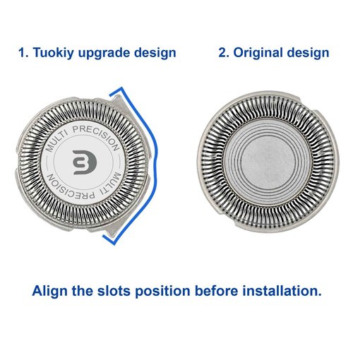 SH30 Replacement Heads for Phlips Norelco Electric Shaver Series 1000, 2000, 3000 and S738 Click and Style, SH30 Shaving Heads Easy Cut