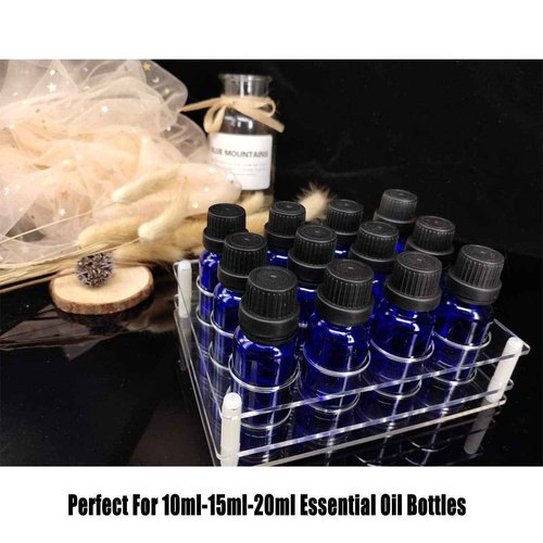 Organizer Essential Oil Bottle Holder, Shelf Storage Rack Display Stand, Perfectly Holds 10ml, 15ml, 20ml Oils