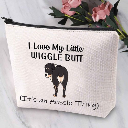 JYTAPP Aussie Lover Gift Australian Shepherd Dog Owner Gift Aussie Mom Cosmetics Bag It's An Aussie Thing Makeup Bag Dog Gift