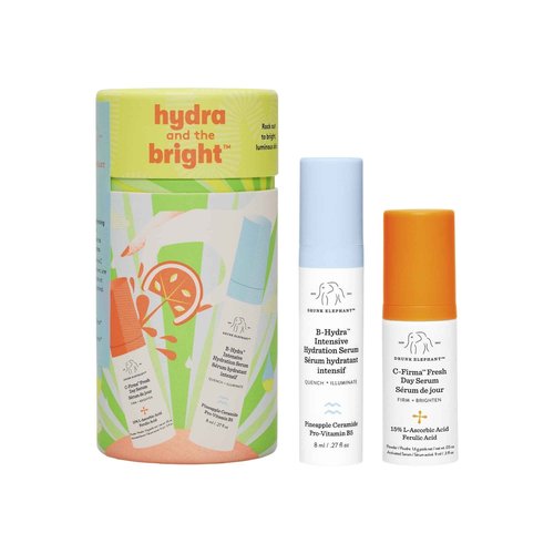 Drunk Elephant Hydra and the Bright - Includes C-Firma (9 ml) and B-Hydra (8 ml) - Clean Clinical Skincare - Cruelty-Free - Dermatologist-Tested - Free of Essential Oils, Silicones, and Fragrance
