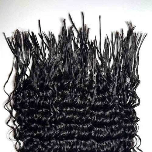 Pre Divided Bulk Human Hair for Boho Braids Deep Wave Bundles for Briding Brazilian Virgin Human Hair Curly Bulk Crochet Hair No Weft Extensions for Black Women 18Inch 160 roots 50g