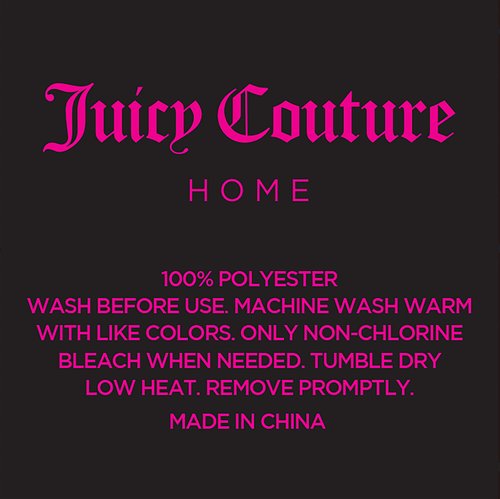 Juicy Couture Queen Size Satin Bed Sheet Set, Deep Pocket Silky Satin Queen Sheet Set with 1 Fitted Sheet, 1 Flat Sheet and 2 Pillow Case, Wrinkle Resistant and Anti Pilling - Pink