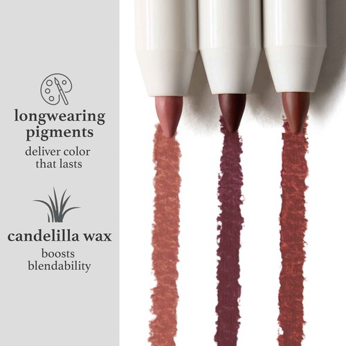 Julep The Perfect Pair 2pc Set: It's Balm Tinted Lip Balm Canyon Rose and With a Trace Retractable Creamy Long-Lasting Lip Liner, Antique Rose