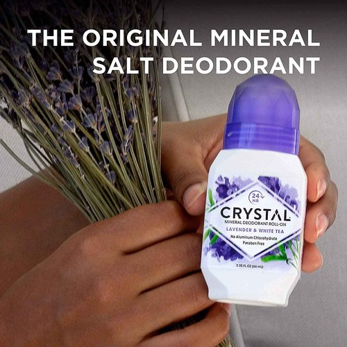 CRYSTAL Deodorant Mineral Deodorant Roll-On, Lavender & White Tea 2.25 oz (Pack of 5) SG_B002F8I8VS_US