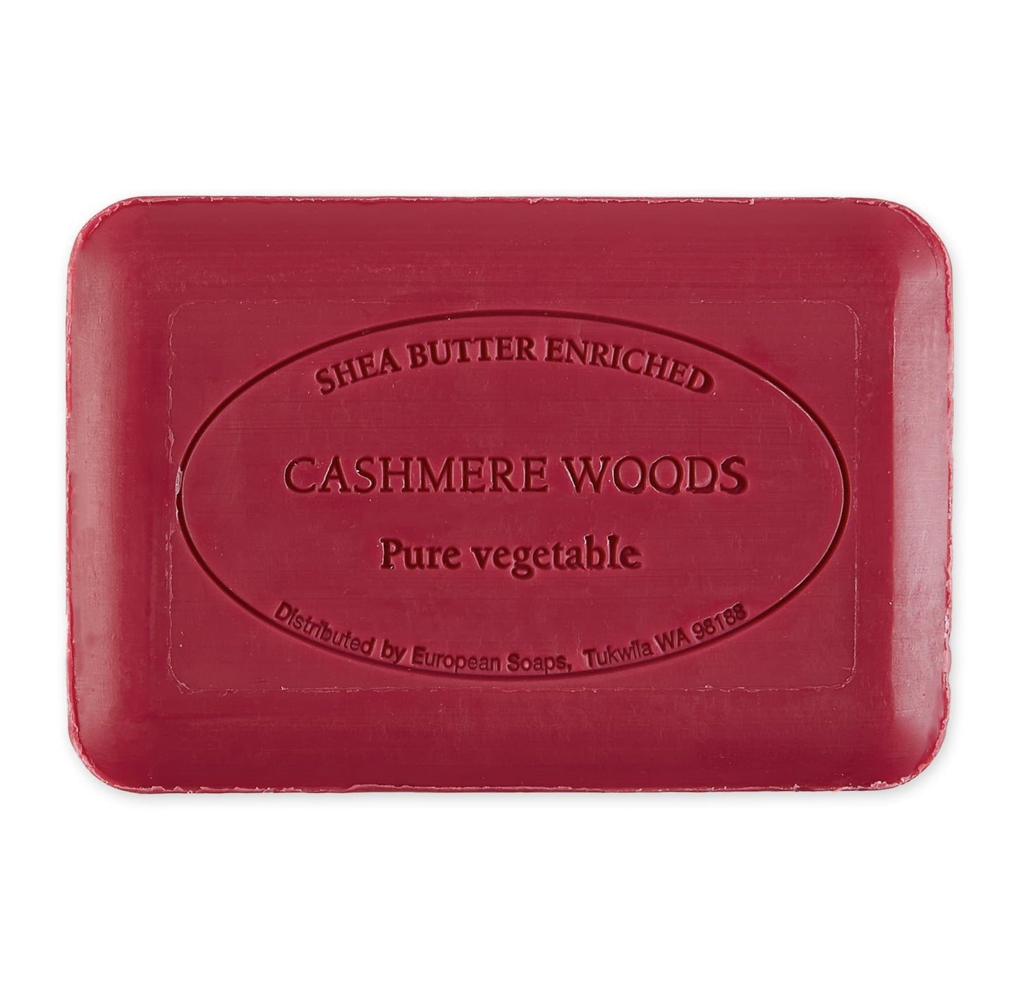 Pre de Provence Artisanal Soap Bar, Enriched with Organic Shea Butter, Natural French Skincare, Quad Milled for Rich Smooth Lather, Cashmere Woods, 8.8 Ounce