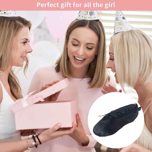 PWQEIONC Ballet Shoe Makeup Bag, Small Cosmetic Bag for Trip Portable Cosmetic Travel Bag, Ballet Dance Shoe Makeup Bag Gifts for Women Girl Dancer Lover (Black)
