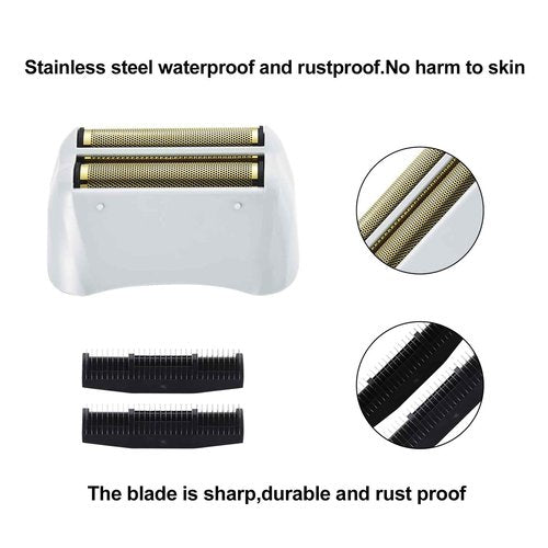 2 Pack Pro Shaver Replacement Foil and Cutters Compatible with andis 17150(TS-1)/17155/17200 Shaver ProFoil Lithium Replacement Golden