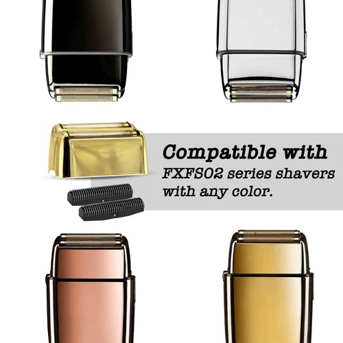 OXSITO 2Pack Golden Pro Replacement Foil and Cutters for Babylis FXFS02 Series MetalFX Double Foil Shavers
