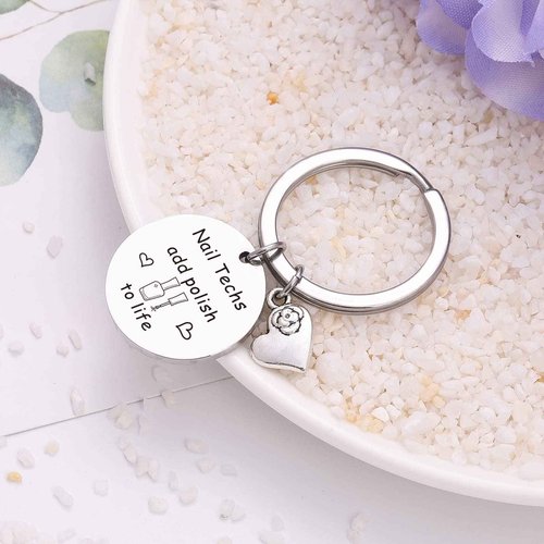 RSZOTW Nail Technician Jewelry Cosmetology Jewelry Manicurist Artist Gift Nail Stylist Gift Nail Tech Keychain
