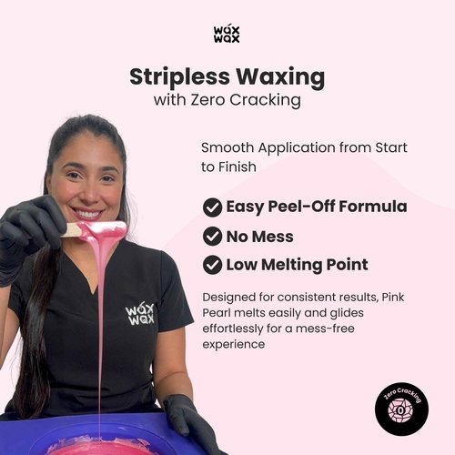 Premium Hard Wax Beads for Hair Removal – Hypoallergenic & Strip-Free, Smooth Low-Temp Formula, Suitable for Sensitive Skin – Perfect for Face, Bikini & Full Body (Pink Pearl - Bikini, 1.1 LB)