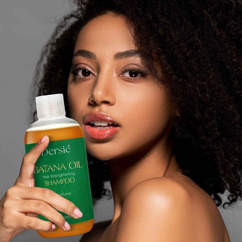 Dersie Batana Oil Hair Growth Bundle: 100% Pure Batana Oil & Shampoo - Dr. Sebi Approved Hair Growth Set for Thicker, Stronger Hair - Sulfate-Free & Paraben-Free
