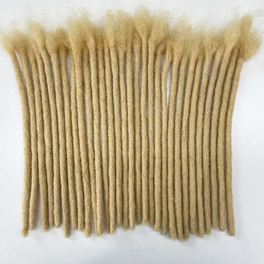 Dreadlock Extensions Human Hair 10 Strands Locs Extensions Real Human Hair, Natural Black for Women Men Full Handmade Permanent Locs Can Be Dyed and Bleached