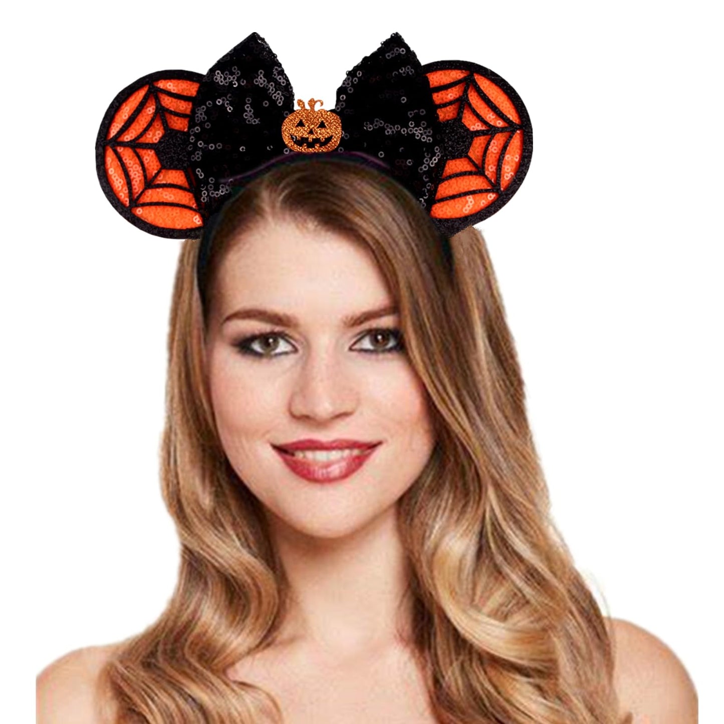 JOYFISCO Mouse Ears Headbands Shiny Bow Mouse Ears Headband Glitter Party Princess Decoration Cosplay Costume for Women Girls