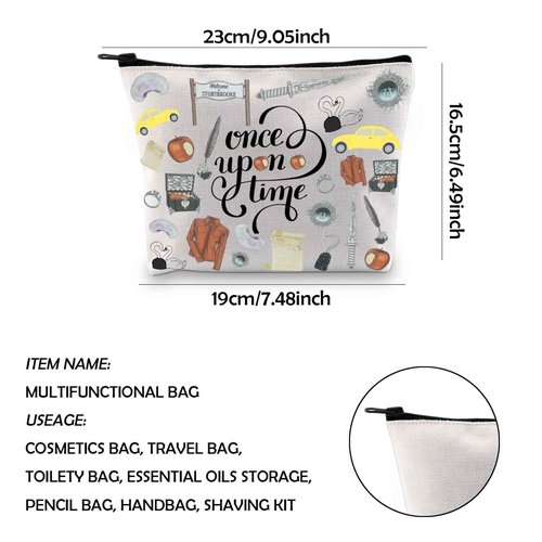 WCGXKO TV Inspired Gift TV Inspired Zipper Toiletry Bag For Welcome To Storybrooke Fans (a time)