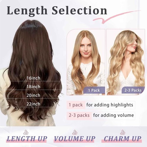 Benehair Nano Tip Human Hair Extensions Straight Cold Fushion Stick Light Brown #6 Nano Beads Hair Extensions Real Human Hair 50 Strands 50g Natural Long for Women Highlight Remy Hair 18Inch
