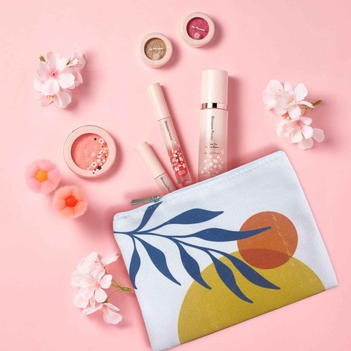 EYNDYN 9Pcs Boho Cosmetic Bags Rainbow Retro Makeup Bag Sunshine Canvas Makeup Pouch for Purse Boho Nature Cosmetic Pouch Mid Centry Decor Travel Accessory Pouch