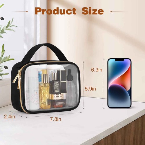 Wedama Hanging Travel Toiletry Bag with Jewelry Organizer Compartment+TSA Toiletry Bag 2 Pack Makeup Bag for Travel Business Trips Camping Bathroom