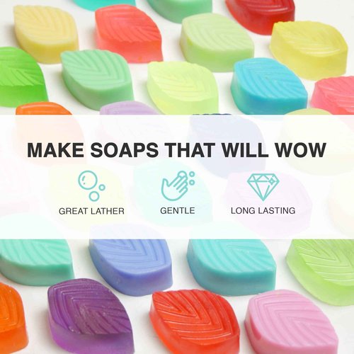 Saponify - 4Lb Ultra Clear Soap Base, Unscented Base, Easy to Use Glycerin Soap Base for Soap Making