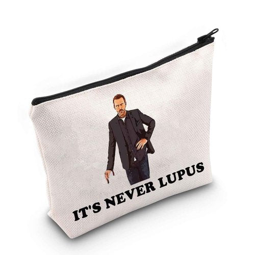 WZMPA Doctor Gregory Cosmetic Bag Gregory Fans Gift It's Never Lupus Zipper Pouch Bag For TV Series Fans (It's Never Lupus)