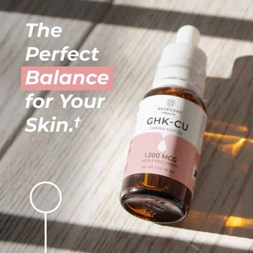 Neurogan - GHK-Cu (Copper Peptide) Neck & Face Serum 1,200mcg (1 oz bottle)