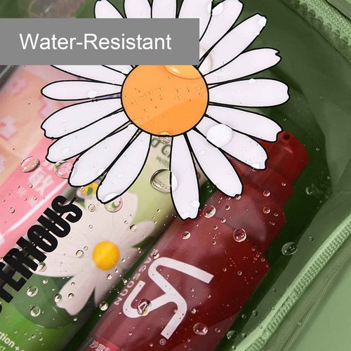 LAKSMI 2 Pack Clear Toiletry Bag, Waterproof Quart Size Bag, Makeup Cosmetic Bag Airport Airline Compliant Organizers for Vacation, Travel, Bathroom