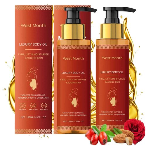 pewatul Body Firming Oil, Ultra Hydrating and Firming Skin for Women Full Body Use | Nourishes Skin, Reduces Fine Lines, Improves Elasticity,100ML (Rose)