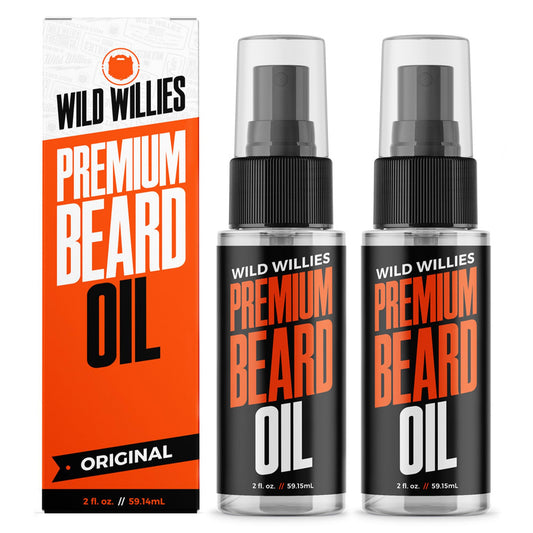 Wild Willies Beard Oil for Men - Natural ingredients Promote Deep Conditioning - Removes Itch & Dandruff - Deep Softening Treatment - Best Beard Oil & Conditioner - 2 Oz, (Pack of 2)