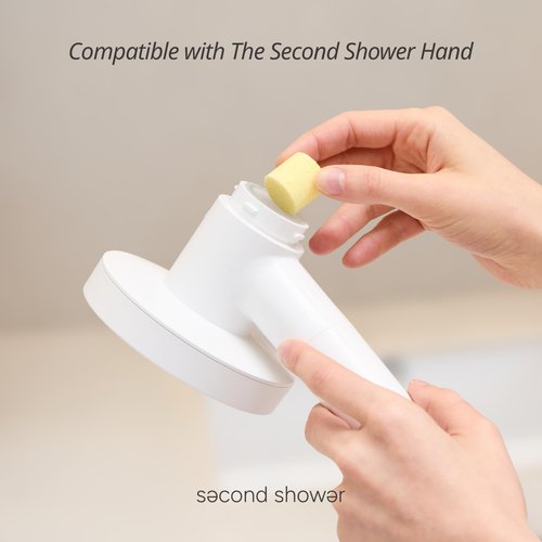 SecondShower Infuser Set 15 Shower Tablets (Samoa Blossom) with Essential Oils for Aromatherapy, Hydration & Skin-Nourishing Formula, Spa-Like Shower Experience