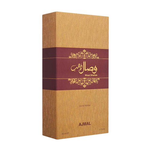 Ajmal Wisal Dhahab Original Honey Oud Eau de Parfum for Men & Women – 1.7 fl oz | Premium Long Lasting Scent Woody Amber Men Perfume with Honey Oud & Musk | Luxury Arabic Fragrance from Dubai