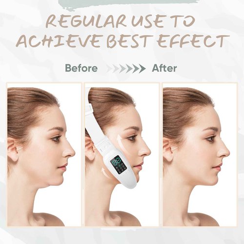 Cteart V-Face Electric Double Chin Device with 8 Modes & 15 Gear Adjustable Intensities - Intelligent V-Face Machine for Contouring Double Chin - H092