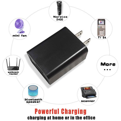 5V Charger Replacement for Philips Norelco 2400 3600 3900, Norelco Multigroom 5000 7000, Norelco OneBlade QP2724 Electric Trimmer and Shaver, TI 84 Plus CE USB Charging Block Universal Travel Plug