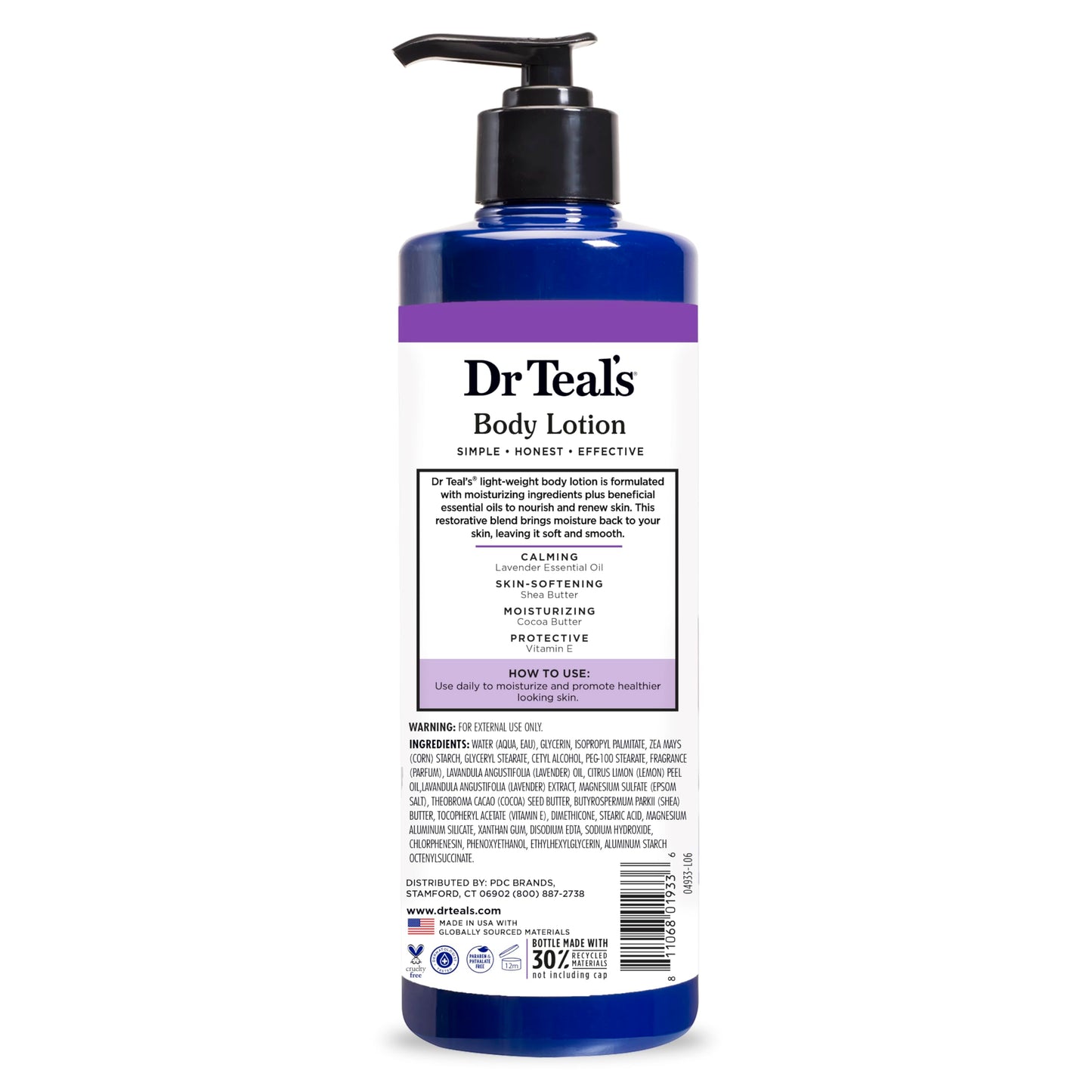 Dr Teal's Body Lotion, Lavender Essential Oil, 18 fl oz (Pack of 3)