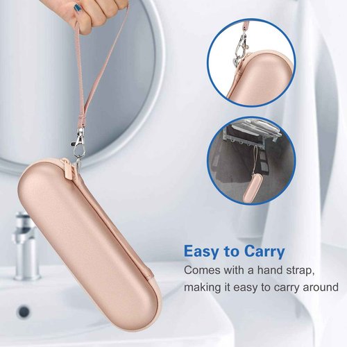 ProCase Travel Case for Oral-B/Oral-B Pro Smartseries/IO Serie Sonicare ProtectiveClean Electric Toothbrush, Hard EVA Case Cover Storage Bag Holder with Mesh Pocket for Accessories -Rosegold