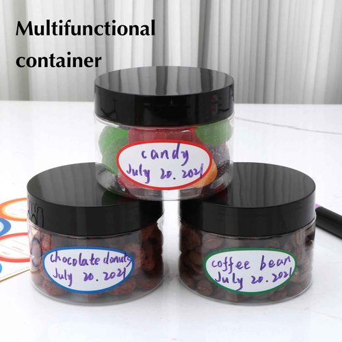 54 Pack 4oz Plastic Containers with Lids, Jars with Lids, Great for storing,lip balms, creams, ointments, cosmetics, samples