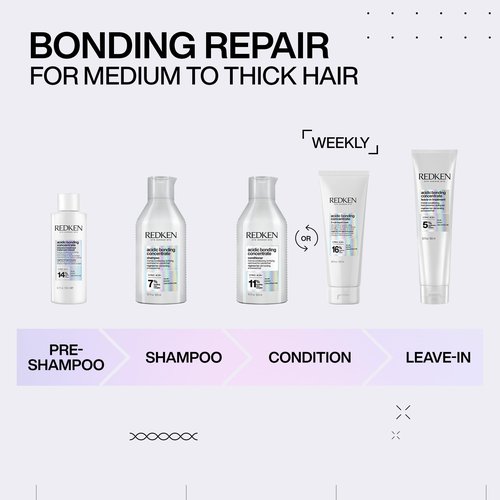 Redken Acidic Bonding Concentrate Conditioner For Damaged Hair Repair - Strengthens and Repairs Weak and Brittle Hair, Sulfate-Free, With Citric Acid