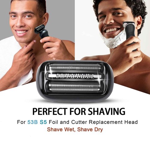 Series 5 Series 6 53B Shaver Replacement Head for New Gens S5 S6 Razors, Compatible with 6072cc, 6090cc, 6020s, 6040cs, 6075cc, 5018s, 5049cs, 5035s…(2 Count)