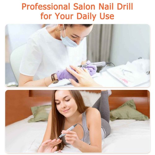 Acrylic Nail Drill-Electric Nail Drill 30000 RPM Electric Nail File with Foot Pedal E File Manicure Set, Nail Grinder for Gel Nails Efile with Drill Bits