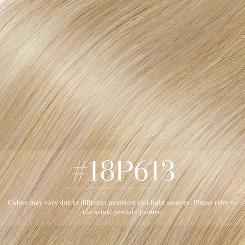 TESSHAIR Micro Loop Hair Extensions, 100% Remy Human Hair, Microlink Extensions, No Tangle & Smooth, 50 Strands 50g, 16 Inch #Blonde & Bleach Blonde