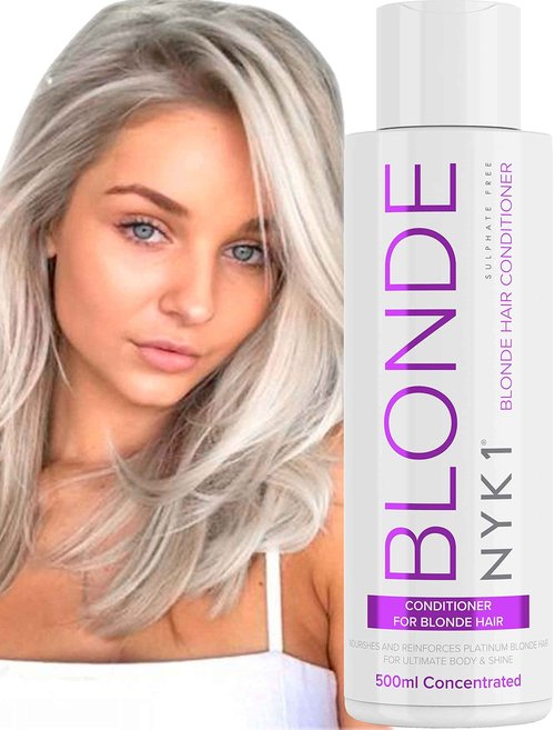 NYK1 Purple Conditioner for Blonde Hair (500ml) SULFATE FREE Silver Conditioner to Neutralize Bleached, Grey & Brassy Yellow Tones – Moisturizing Platinum Blonde Conditioners For Soft & Shiny Hair