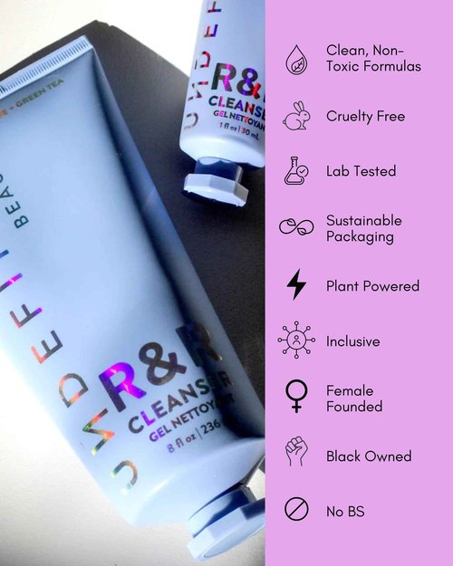 Undefined Beauty R&R Cleanser 8oz – Balancing Gel Cleanser with Niacinamide, Centella, Green Tea & Tremella Mushroom