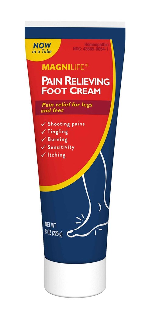 MagniLife Pain Relieving Foot Cream, 8 oz Tube, Soothing Relief for Soreness, Pain, Burning, Tingling, Itching or Sensitivity in Feet & Legs, Moisturizing & Hydrating Foot Cream, No Petroleum