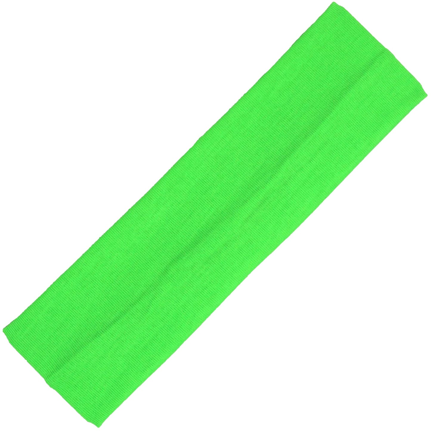 Kenz Laurenz Soft and Stretchy Elastic Cotton Headbands, Pack of 12, Neon Green