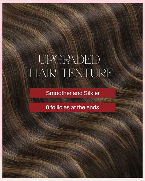 Moresoo Tape in Hair Extensions Human Hair Brown Rooted Tape in Extensions Balayage Darkest Brown Mix with Medium Brown Hair Extensions Glue in Real Human Hair Extensions 18 Inch #2/6/2 20pcs 50g