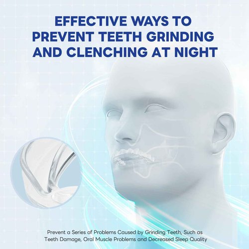 REROIO Mouth Guard for Grinding Teeth at Night, Teeth Grinding Mouth Guard for Sleeping, Perfect fit Night Guards for Teeth Grinding, 2 Size Mouthguard Available for Adults