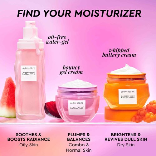 Glow Recipe Pink Juice Water Gel Face Moisturizer for Women, Men & Teens, Travel Size - Hydrating Hyaluronic Acid, Radiance Boosting, Oil-Free, Long-Lasting Korean Skin Care for Oily Skin (25ml)
